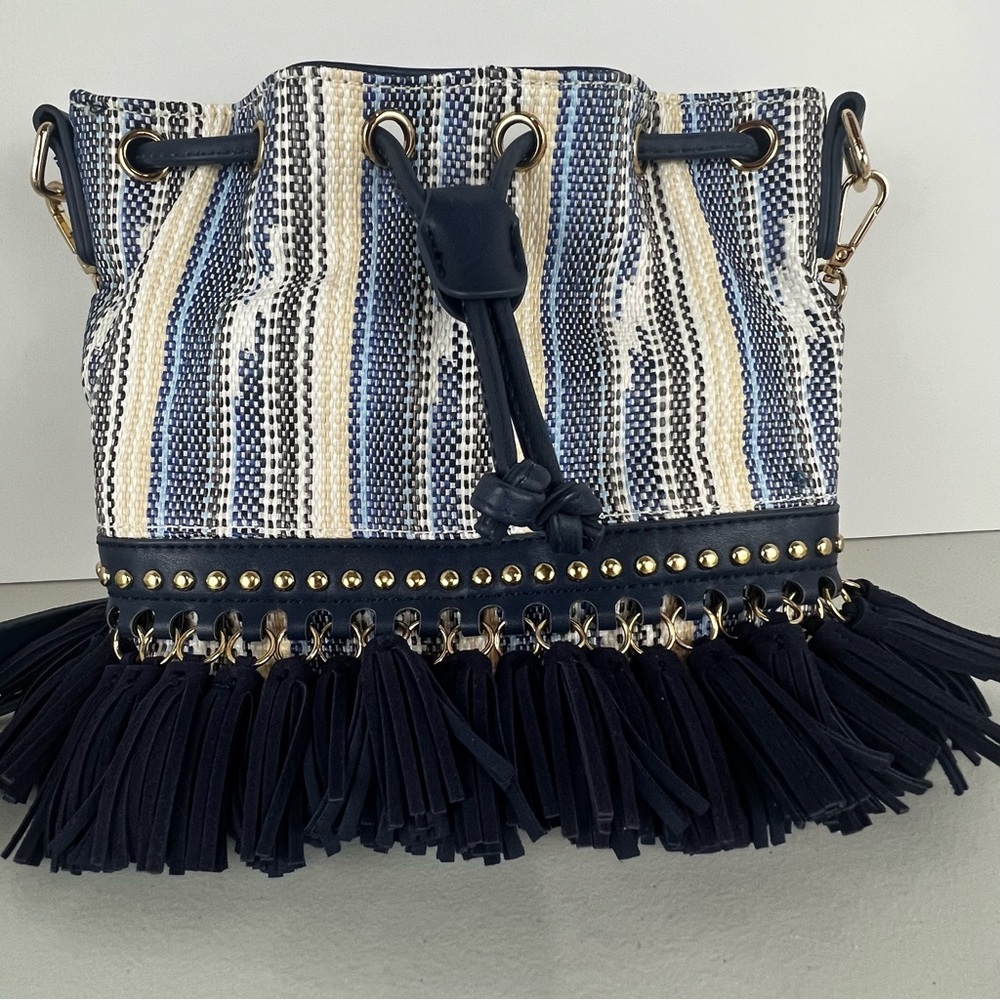 Sondra Roberts Squared Bucket Crossbody Handbag
